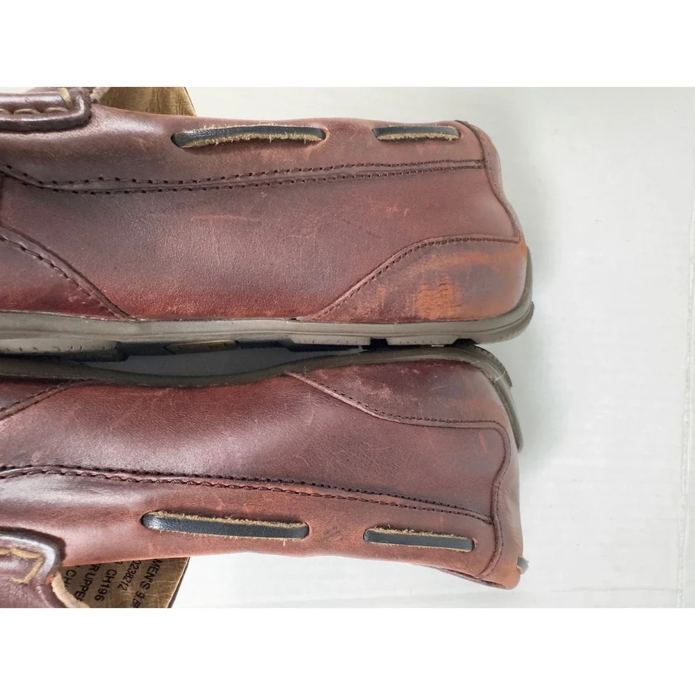 Sperry Top-Sider Loafers Men 9.5M Brown Leather Slip-On Moc Toe Preppy Boat Shoe